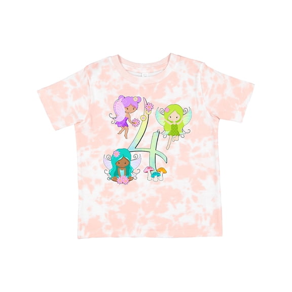 Inktastic Flower Fairies Fourth Birthday Boys or Girls Toddler T-Shirt
