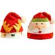 thumbnail image 1 of Gorro de Navidad de 2 Piezas - Gorro de Navidad para Adultos y Niños (Madera Dorada + Papa Noel) Sincero Electrónica, 1 of 5