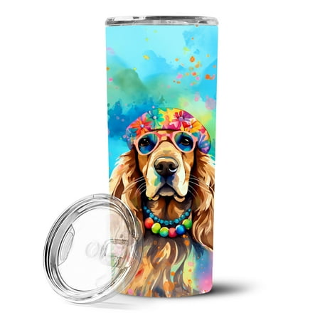 

Cocker Spaniel Hippie Dawg Stainless Steel Skinny Tumbler 3 in x 8.25 in