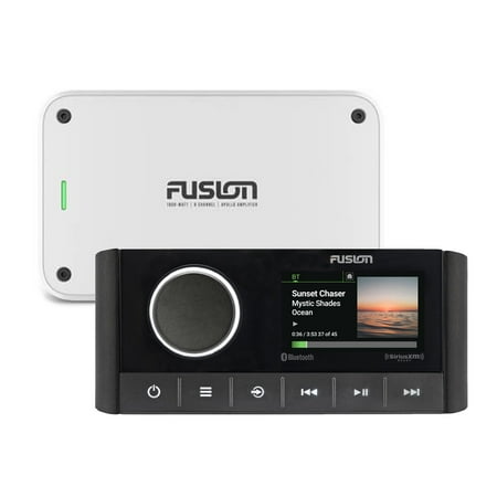 Fusion MS-RA670 Apollo Marine Entertainment System With Fusion MS-AP61800 Apollo 6 Channel Marine Amplifier