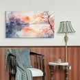 thumbnail image 2 of Forest Wall Art Sunset Lake Rustic Landscape Nature Canvas Art Wall Decor For Bedroom Livingroom Office, 2 of 7