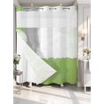thumbnail image 4 of Sage Green Grey No Hook Shower Curtain Waterproof,Bathroom Curtains with Snap in Liners and See Through Top Window,Oil Painted Abstract Geometric Modern Hotel Style Bathtub Curtains Shower 72"Wx78"L, 4 of 8