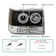 thumbnail image 3 of Spec-D Tuning Projector Headlights Black Compatible with 1993-1996 Jeep Grand Cherokee, Left + Right Pair Headlamps Assembly, 3 of 5