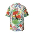 thumbnail image 2 of Disketp Men's Hawaiian Mushroom and Frogs Print Shirts Button Down Holiday Beach Shirts-3X-Large, 2 of 7