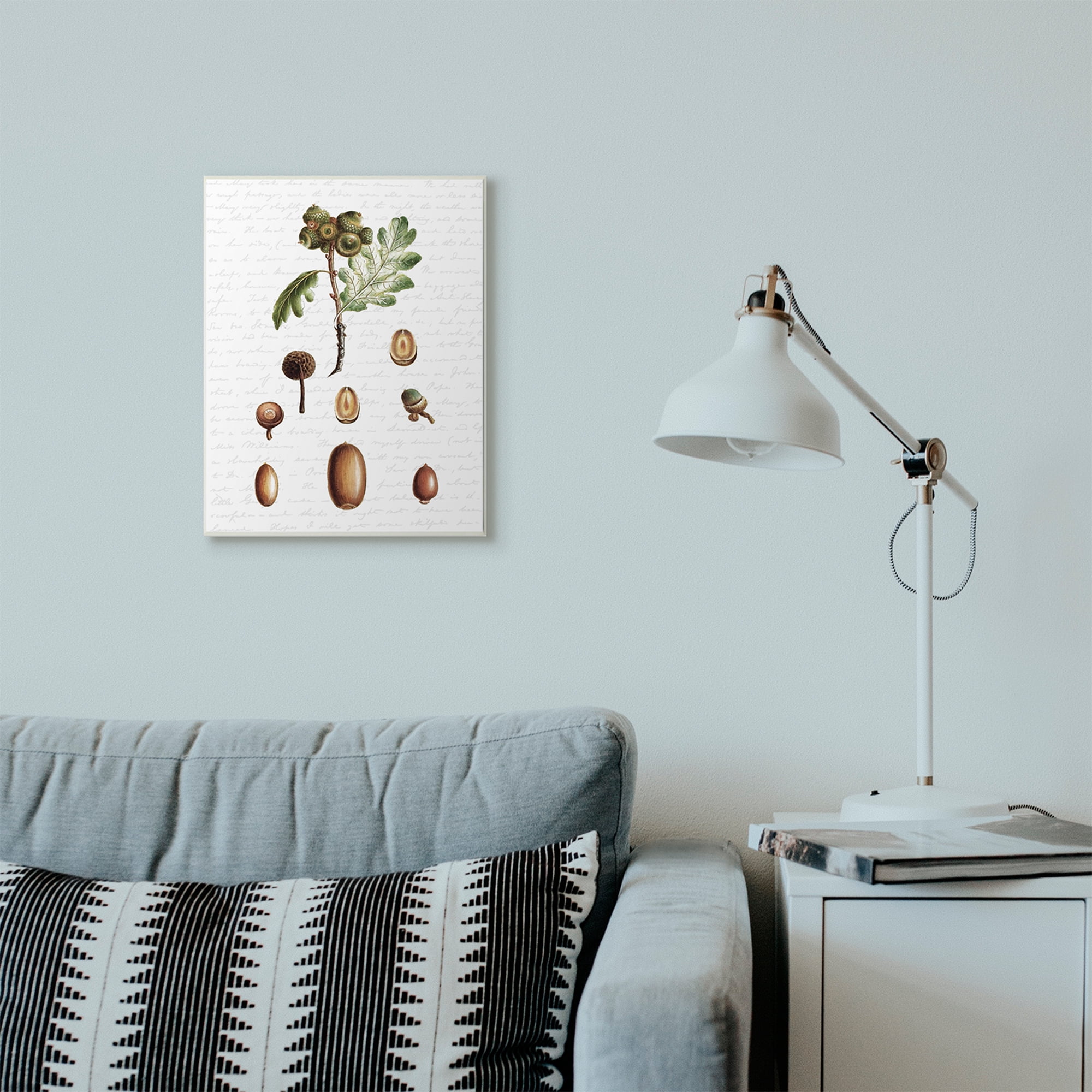 Stupell Industries Tree Seeds Nuts Fall Autumn Seasonal Design Wall Plaque by Lettered and Lined