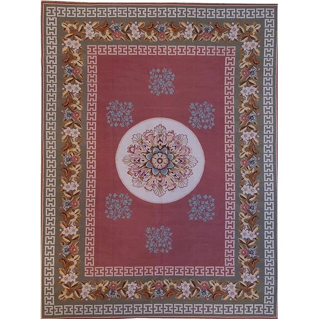 Pasargad Carpets 900675 7 ft. 4 in. x 9 ft. 8 in. Aubusson Hand-Woven ...