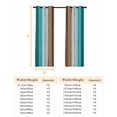 thumbnail image 6 of Fsddascl Aqua Teal Blackout Curtains for Bedroom/Living Room, Thermal Insulated Kitchen Curtains, Farmhouse Wood Grain Vintage Brown Striped Grommet Darkening Window Treatment Drapes 52"x84"x2, 6 of 6