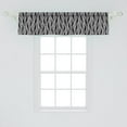 thumbnail image 2 of Ambesonne Leaves Window Valance, Striped Surreal Monochrome, 54" X 12", Charcoal Grey and White, 2 of 3