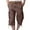 Coffee, variant on Cargo Pants for Men Cotton Solid Color Capris with Pockets Outdoor Work Hiking Capri Pants