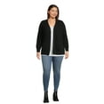 thumbnail image 2 of Time and Tru Women's Chenille Cardigan Sweater, Midweight, Sizes XS-XXXL, 2 of 6