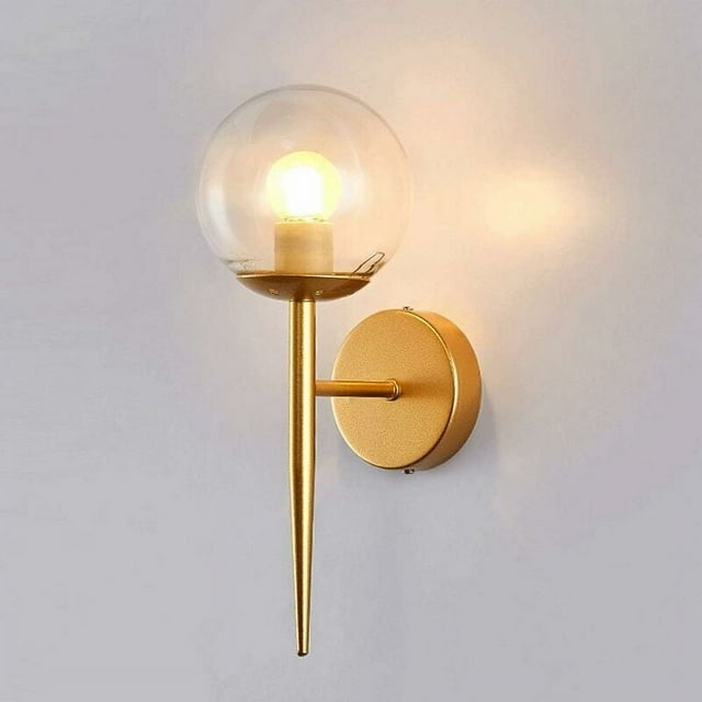 Aplique de pared de estilo moderno, lámpara de pared LED, diseño nórdico moderno para lámpara de noche de dormitorio, fácil montaje y montaje en superficie de pared, pasillo de guardarropa, porche