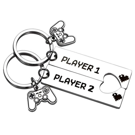 CIYISON 2 Pcs Matching Keychain for Boyfriend Girlfriend Funny Gamer Gifts Keychain