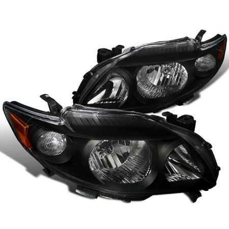 - Spec-D Tuning 2009-2010 Toyota Corolla Jdm Black Diamond Head Lamps Headlights 2009 2010 (Left + Right)