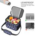 thumbnail image 4 of Lunch Box Pioneer Flower Floral Print Pattern Insulated Lunch Bag for Women Men,Medium Leakproof Lunchbox Cooler Bag Adjustable Strap,10 X 6.7 X 8 Inches, 4 of 6