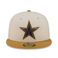 thumbnail image 2 of Men's New Era  Cream/Tan Dallas Cowboys Two-Tone Color Pack 59FIFTY Fitted Hat, 2 of 5