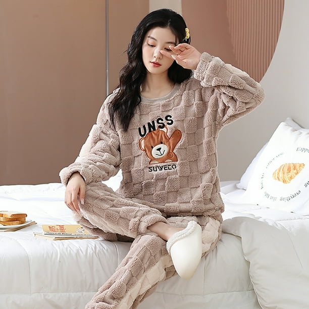 Franela Pijamas Mujer Invierno 2020 Conjunto De Pijamas De Franela