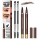 thumbnail image 1 of Lápiz para cejas Espoce, pack de 2, 4 puntas, resistente al agua, vegano, marrón oscuro, 1 of 9