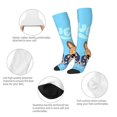 thumbnail image 3 of Masiiu Bluey Print Adult Crew socks, Comfortable Novelty Colorful Patterned, Breathable, Stylish Colorblock for Men Women, 3 of 6