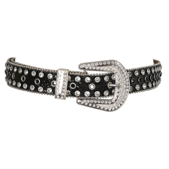 Avaner Rhinestone Crystal Wide Belt for Women: Full Rhinestone Design, Adjustable Waist Belt for Jeans and Dresses