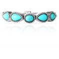 thumbnail image 1 of SHIQI-Womens Turquoise Bracelet - Oxidized Silver or Gold-Tone Bracelet with Turquoise Stones, 1 of 4