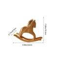 thumbnail image 3 of YOHAVEN Vintage Handcrafted Wooden Rocking Horse Ornament For Tabletop Or Shelf Display, Natural Pine Carving, Balanced Base For Gentle Rocking, Gift Ready Accent For Home, Office, Holiday Decor, 3 of 6