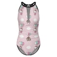 thumbnail image 4 of Hello Kitty Women's One Piece Swimsuit High Neck Tummy Control Swimwear Bathing Suit, 4 of 7