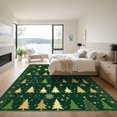 thumbnail image 3 of ODIKA 4'x6' Machine Washable Non-Slip Area Rug, Geometric Dark Green High Traffic Rug with Pad, Green, 1050519, 3 of 8
