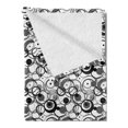 thumbnail image 2 of Abstract Soft Flannel Fleece Blanket, Monochrome Circles Dots Surreal Expressionism Inspired Geometric Modern Art, Cozy Plush for Indoor and Outdoor Use, 70" x 90", Grey Black White, by Ambesonne, 2 of 5