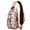 Orange, variant on Rustic Style Crossbody Backpack Boho Floral Lightweight Sling Bag for Outdoor Enthusiasts and City Walks