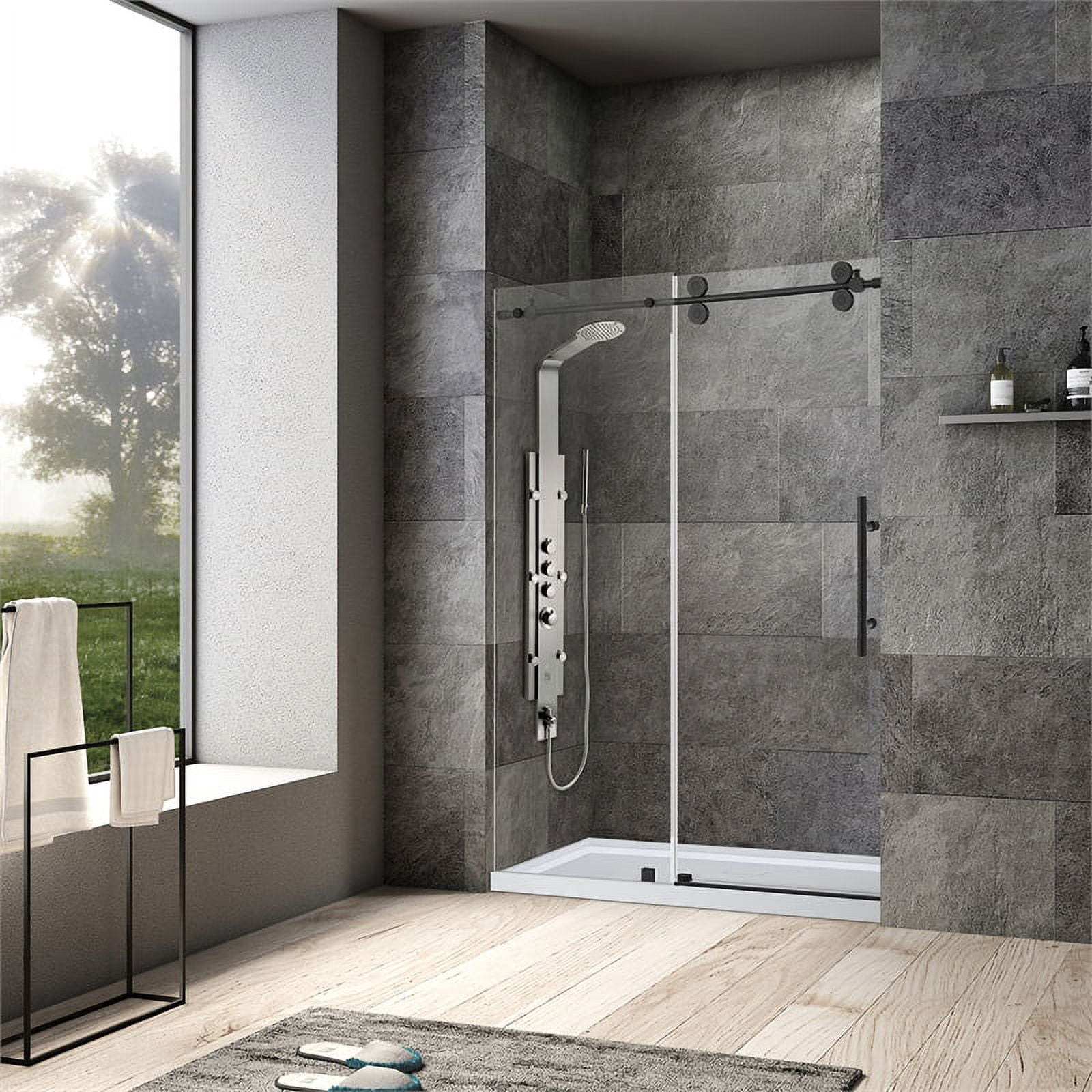 Vinnova 312064-SS-BN 64 x 78 in. Villena Single Sliding Frameless