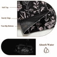 thumbnail image 6 of Black Floral Round Area Rug 3Ft Washable Small Circle Rugs for Kitchen Entryway, Elegant Pastoral Flowers Farmhouse Non-Slip Carpet Floor Mats Indoor Outdoor Carpet Runner Aesthetic Home Decor, 6 of 8