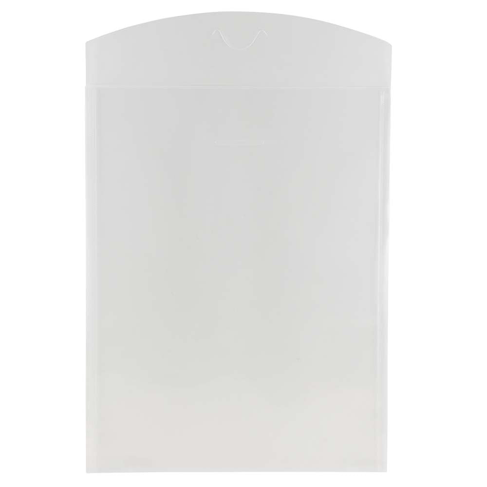 JAM Paper Plastic Tuck Flap Envelopes, 11x14, 12/Pack, Clear, Open End