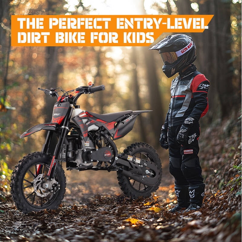 SAY YEAH 50cc Dirt Bike,Gas Dirt Bike for Ages 10+,with 15" Off-Road Tires & Chromoly Frame,50*32*23in,Blue