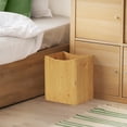 thumbnail image 6 of Small Wastebasket 5 Gallon, Rectangular Bamboo Trash Can with Handles for Bathroom, Kitchen, Living Room, Office – Natural, 6 of 6