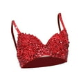 thumbnail image 4 of APLVFFZH Sequin Corset Costume Push up Bra for Nightclub Belly Dance Show Girls Rave L, 4 of 9