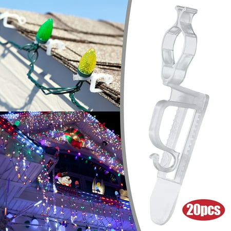 

Christmas Light Hooks Mini Gutter Hang Hooks Plastic Clip Outside String Lights
