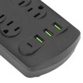 thumbnail image 1 of Regleta de alimentación de 2500W con puertos USB, tomas de extensión, protección contra sobrecarga, enchufe estadounidense de 110-138V, 1 of 1