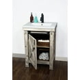 thumbnail image 3 of InFurniture  24 in. Rustic Solid Fir Barn Door Style Vanity in White Wash with Ceramic Single Sink - No Faucet - 24 x 34 x 18.5 in., 3 of 3