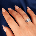 thumbnail image 3 of 10k White Gold Double Heart Love Band Ring (Size 8.75), 3 of 5