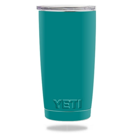 yeti tumbler oz wrap mightyskins decal skin protective vinyl solid rambler skins teal sticker walmart
