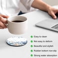 thumbnail image 3 of Blue Starfish Coastal Coasters Set of 4, Absorbent Coasters for Drinks, Eucalyptus Summer Nautical Shell Coaster for Desk Coffee Table Protection, Home Decor House Warming Gifts 4", 3 of 8
