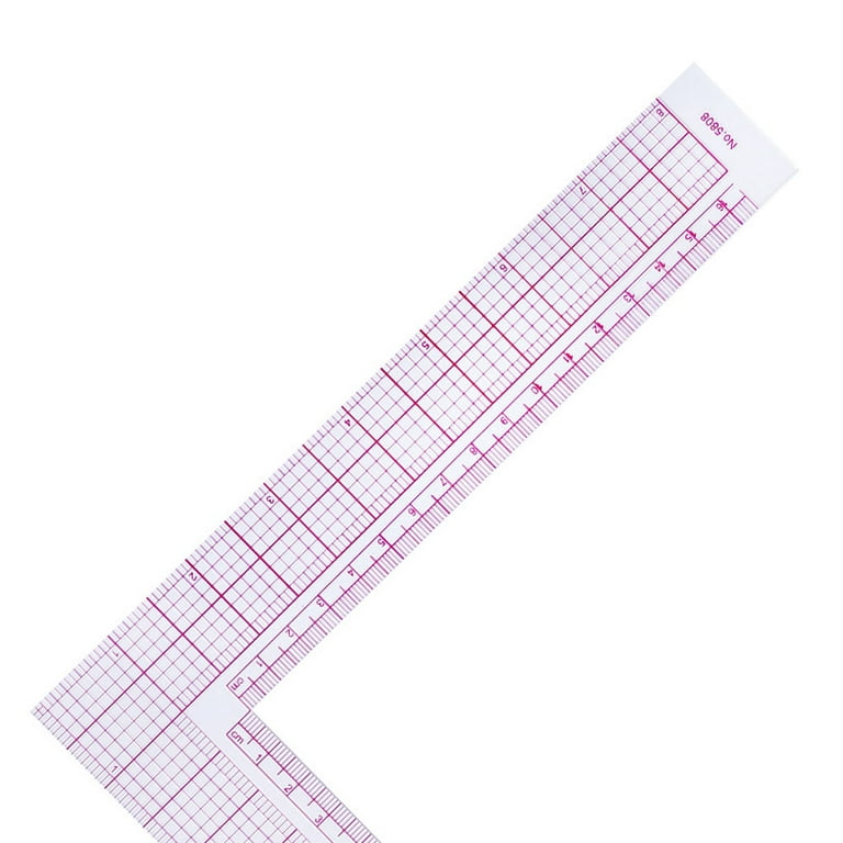 Best Deal for Sewing Ruler - VIFER Plastic L-Square Shape Ruler French
