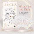 thumbnail image 2 of Gold Freckle Temporary Tattoos – 10 Sheets Glitter Freckles for Face & Body, Easy Apply Water Transfer Tattoos for Festivals, Parties, and Glam Makeup, 2 of 8