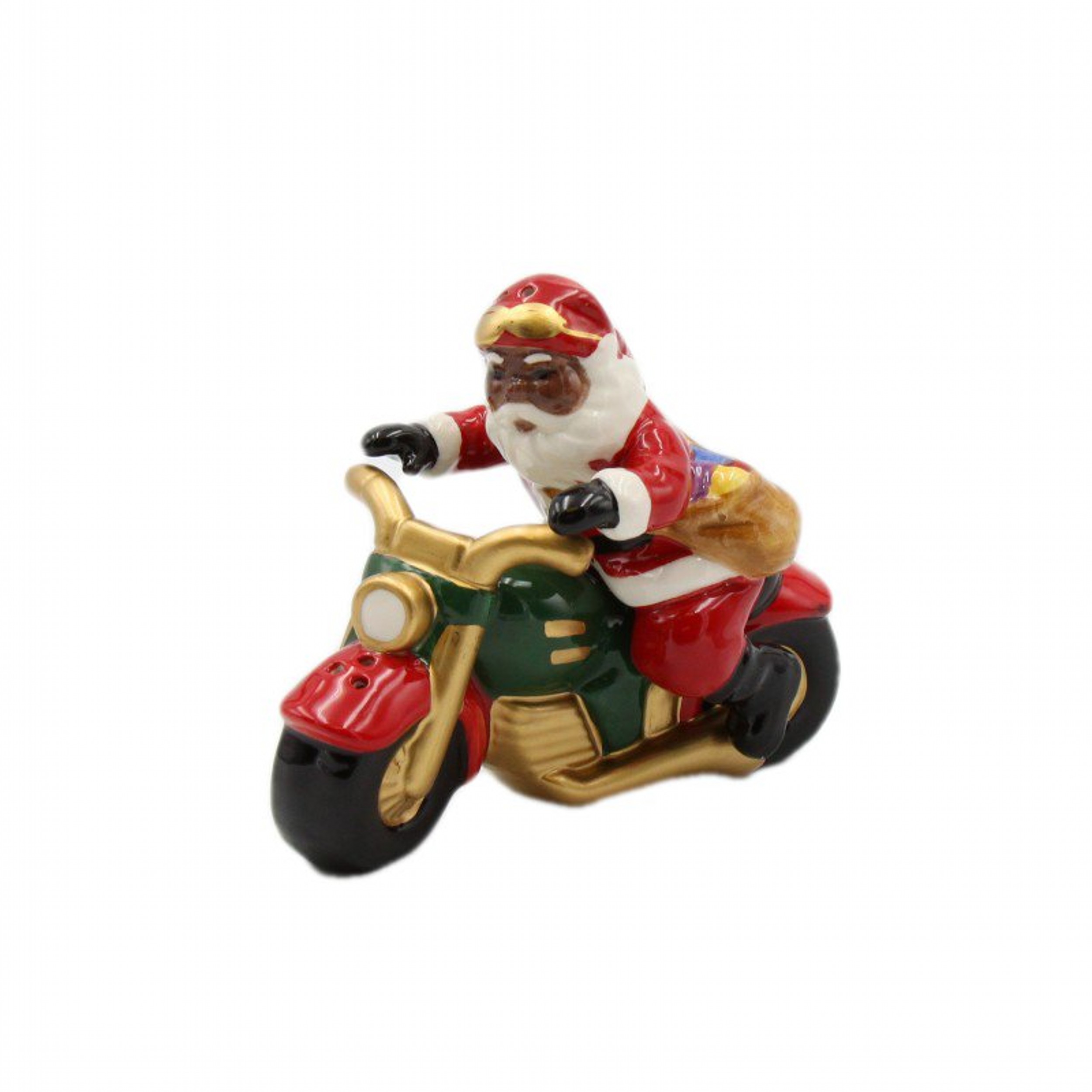 African American Santa Motorcycle Ride Salt And Pepper