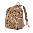 thumbnail image 2 of Boston Terrier and Flower Backpack Backpack for School,Cute School Bag,Schoolbag with Adjustable Shoulder Straps & Padded Back,13.8"x11.4"x6", 2 of 6