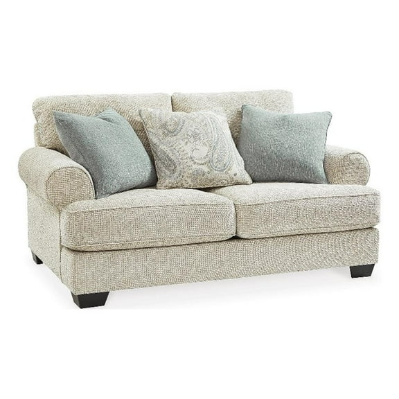 Bowery Hill Contemporary 74"W x 45"D x 39"H Polyester Beige Loveseat