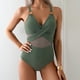 thumbnail image 1 of Traje de baño de una pieza para mujer, conjuntos de bikini para mujer, bikini de verano para mujer, traje de baño de malla de color liso con retazos calados para mujer, 1 of 5