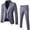 Dark Gray, variant on Men's 3-Piece Suit Set, Jacket Pants and Vest, Business Formal Wear For Wedding Party Office and Special Occasions,Black,L