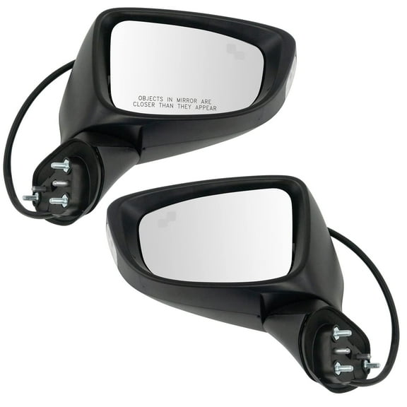 Mirror Power Turn Signal Blind Spot Detection Smooth Black LH RH Pair for Mazda MRA09997 Fits select: 2014-2016 MAZDA 6