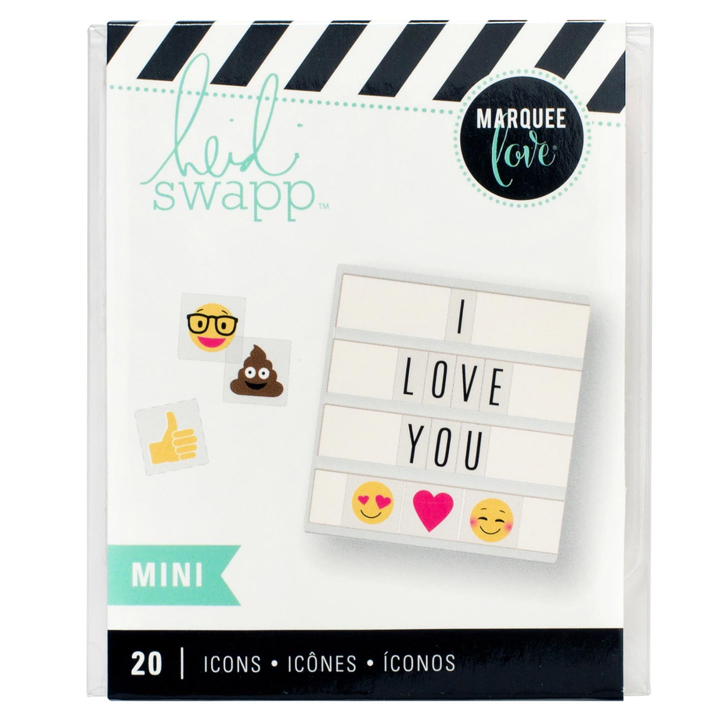 Mini Icons Emoji NEW Heidi Swapp Marquee Love Mini Lightbox Inserts 